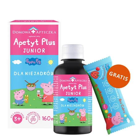 Appetite Plus Junior Peppa Pig, vanaf 3 jaar, 160 ml + Suikervrije Vitamine Lolly Peppa Pig, aardbeiensmaak, 8 g gratis