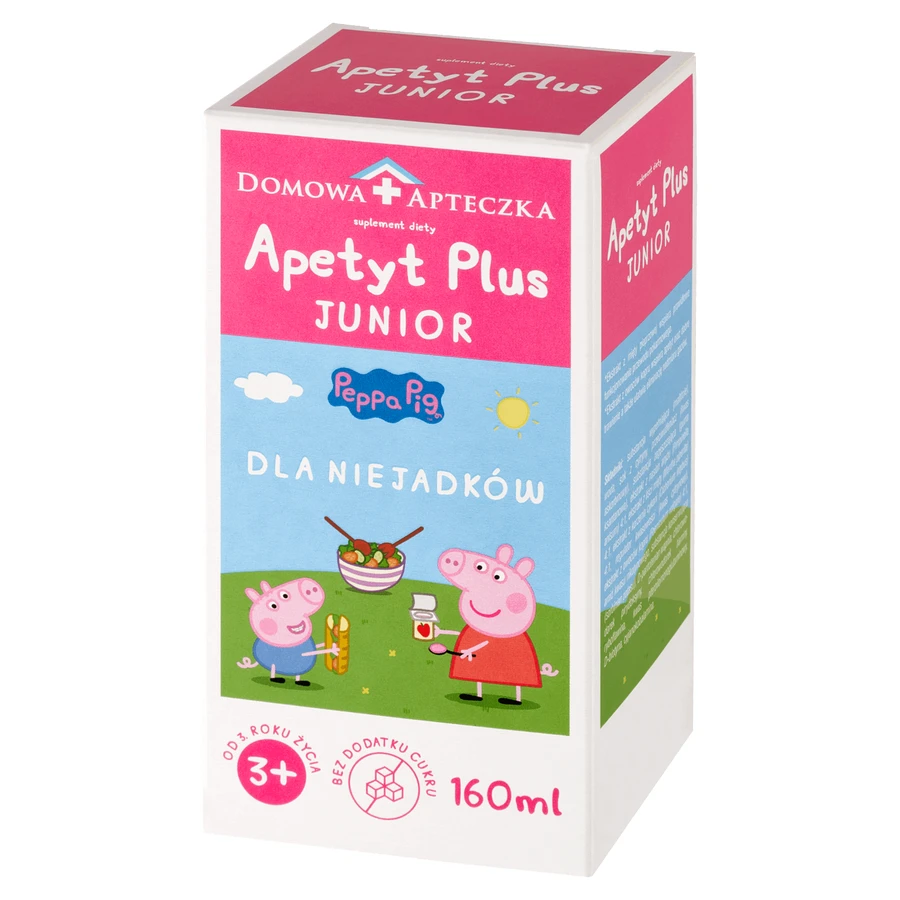 Appetite Plus Junior Peppa Pig, vanaf 3 jaar, 160 ml + Suikervrije Vitamine Lolly Peppa Pig, aardbeiensmaak, 8 g gratis
