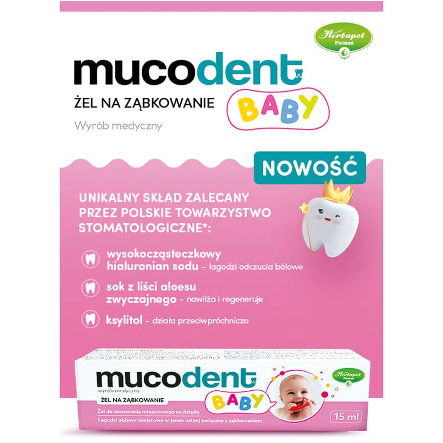 Mucodent Baby, teething gel, 15 ml