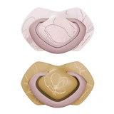 Canpol Baby's, fopspeen, silicone, symmetrisch, Goud, roze, 6-18 maanden, 2 stuks