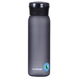 Casno, Colorado tritan bottle with straw, grey 600 ml
