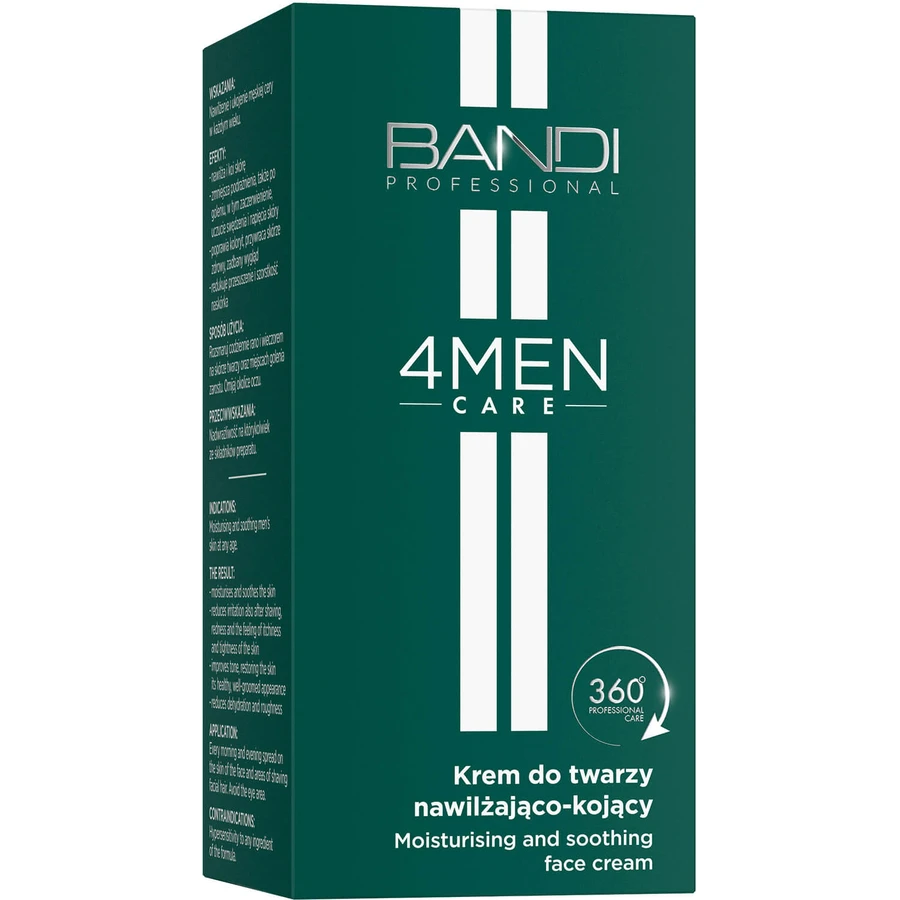 Bandi 4Men Care, face cream, moisturizing and soothing, for men, 50 ml