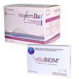 Pakket Inofem Duo 60 sachets + EllaBiom Probiotic + Prebiotic 10 capsules, Establo Pharma