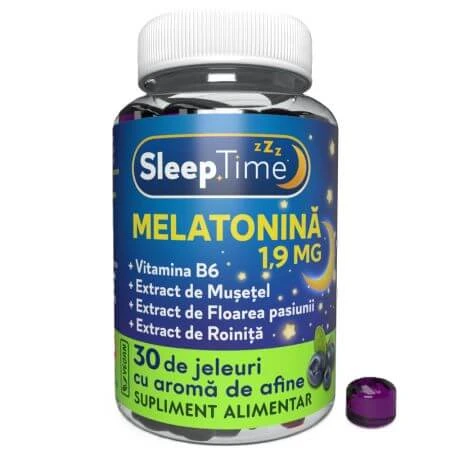 Melatonine met cranberrysmaak SleepTime, 1,9 mg, 30 jelly, Justin Pharma