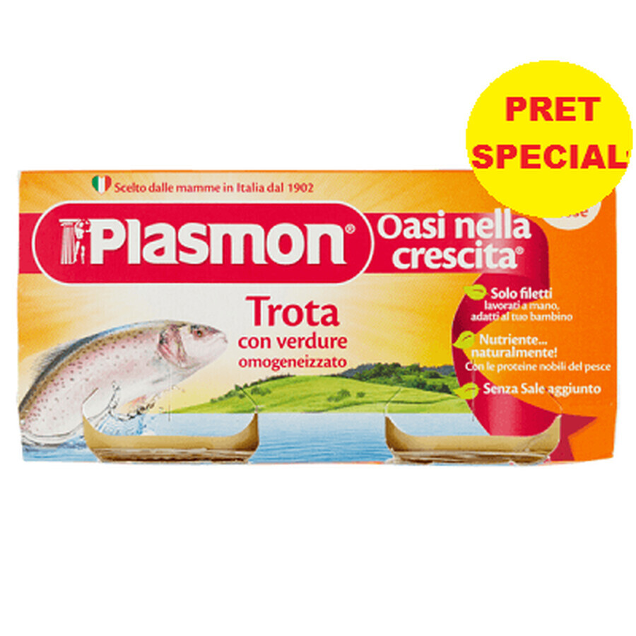 Plasmon Omogeneizzato Di Pesce Trota Con Verdure 2x80g