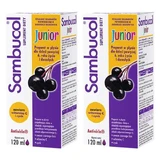 Set Sambucol Junior, vloeibaar voor kinderen vanaf 6 jaar en volwassenen, 2 x 120 ml
