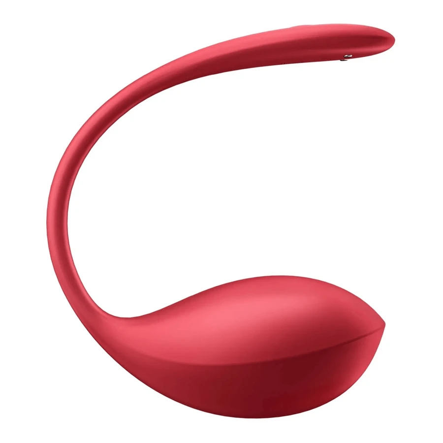 Satisfyer glanzend bloemblad, vibrerend ei, rood, 1 stuk