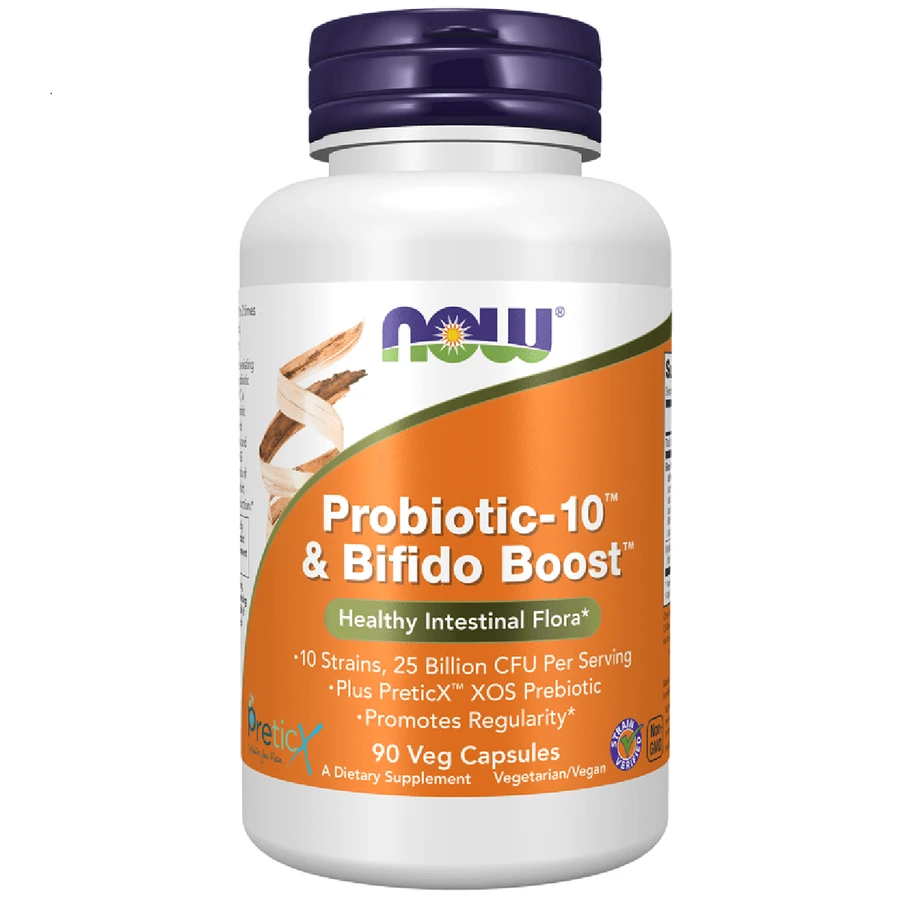 Now Foods Probiotic-10 & Bifido Boost, 90 capsules