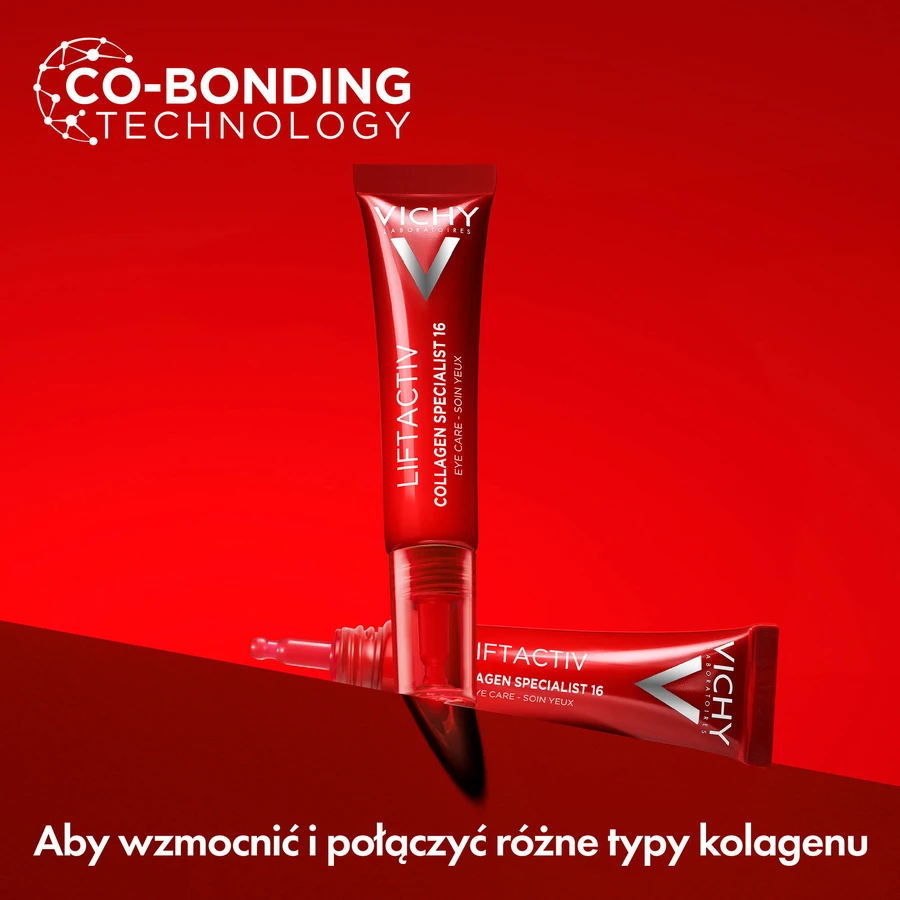 Set Vichy Liftactiv Collagen Specialist, crème anti-rides, tous types de peaux, 50 ml + crème pour les yeux, 15 ml + fluide léger SPF 50+, 15 ml + sac cosmétique gratuit