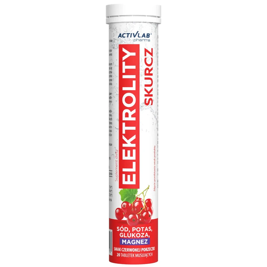 Activlab Pharma Elektrolity Skurcz, red currant flavor, 20 effervescent tablets