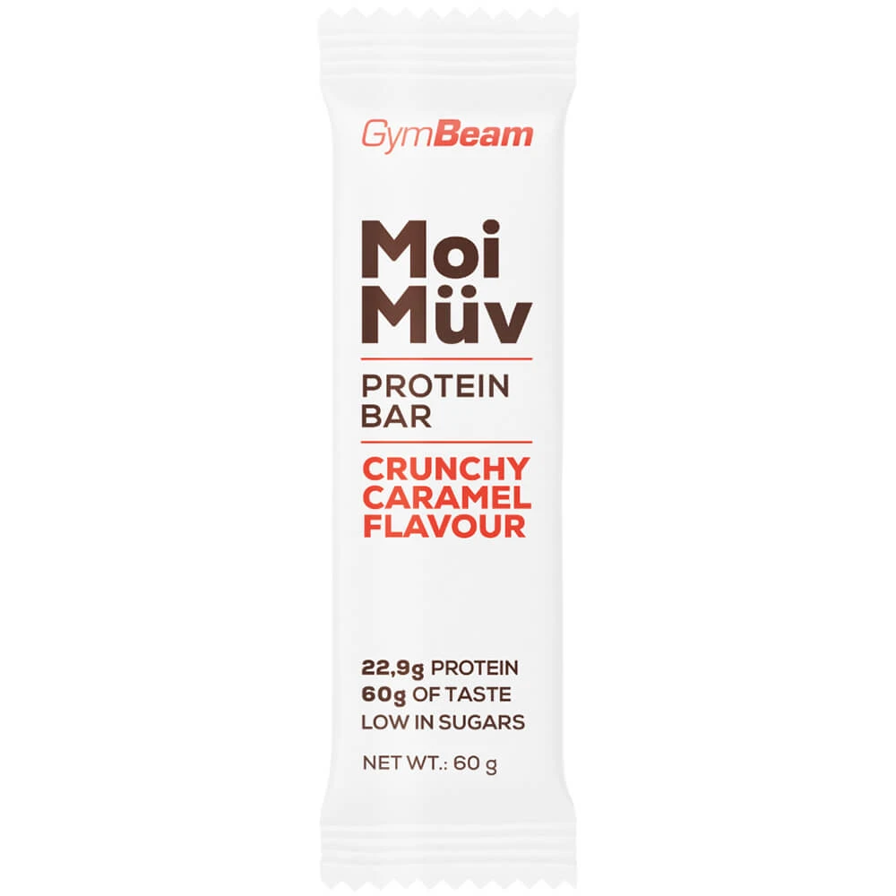 GymBeam MoiMüv, eiwitreep, krokante karamel, 60 g