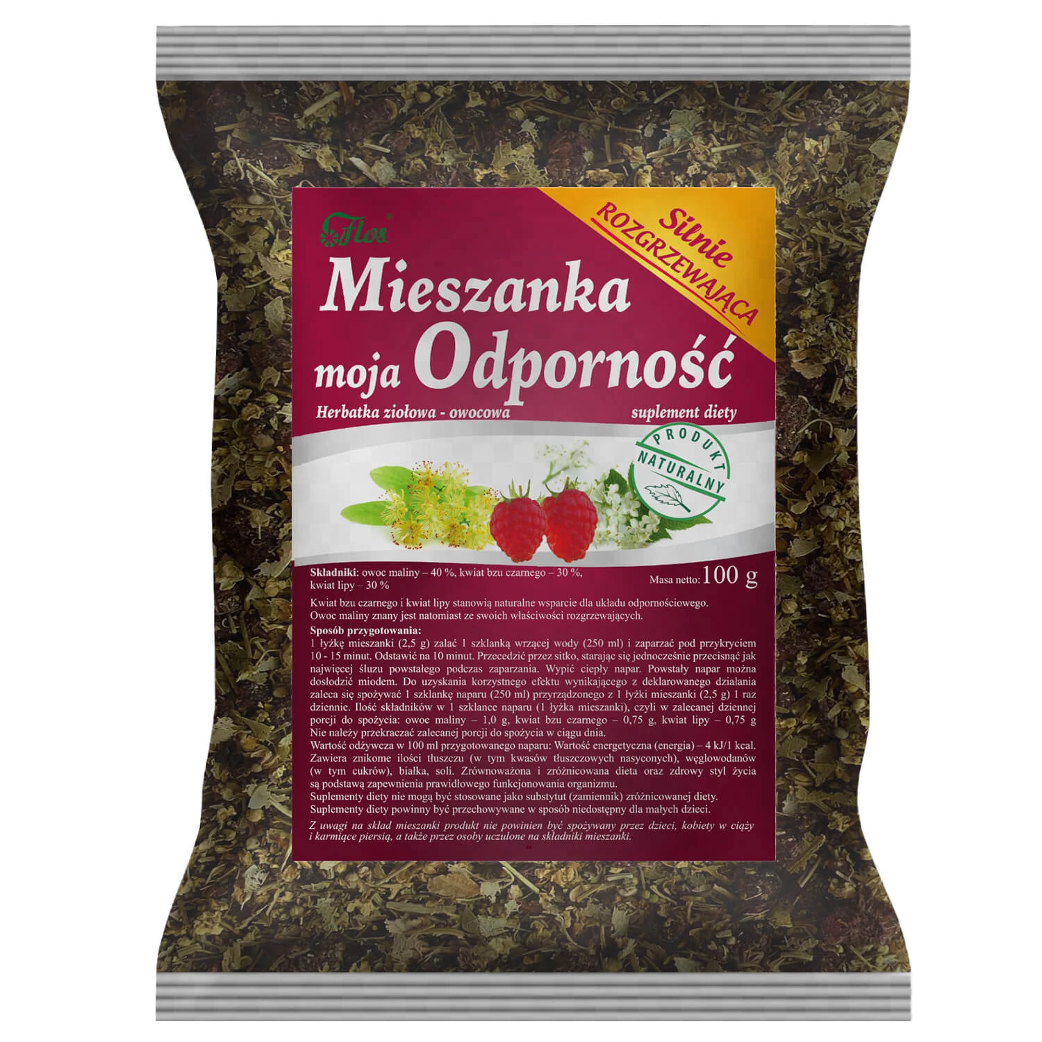 Flos Mieszanka Moja Odporność, kruiden- en vruchtenthee, 100 g