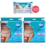 Zestaw Canpol Babies, oddychające majtki poporodowe 2w1, z podkładem, jednorazowe, rozmiar L/XL, 2 x 5 sztuk + chusteczki nawilżane, 60 sztuk gratis: ceny i cechy