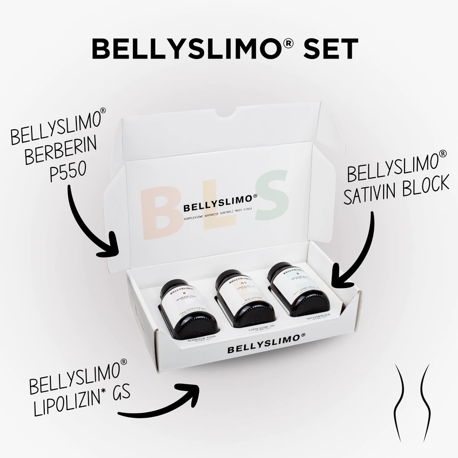 Bellyslimo set, Berberin P550, 60 capsules + Lipolizin GS, 60 capsules + Sativin Block, 60 capsules