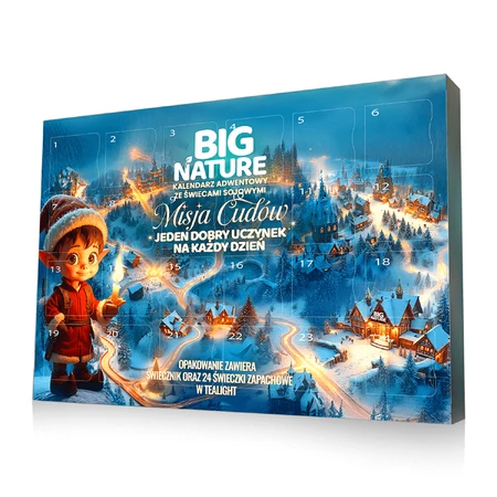 Advent Calendar Set Mission Miracles, 24 Soy Candles, Big Nature