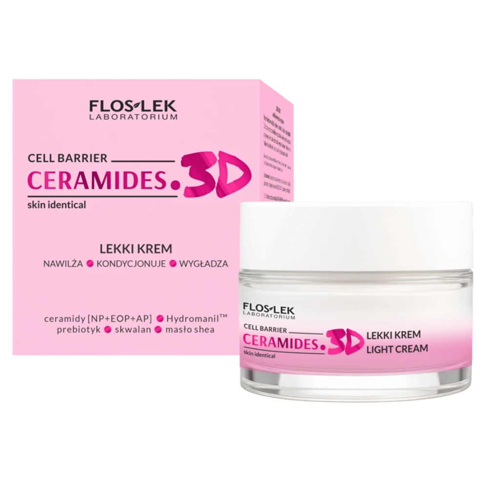 Floslek Laboratorium Ceramiden. 3D, lichte gezichtscrème, 50 ml