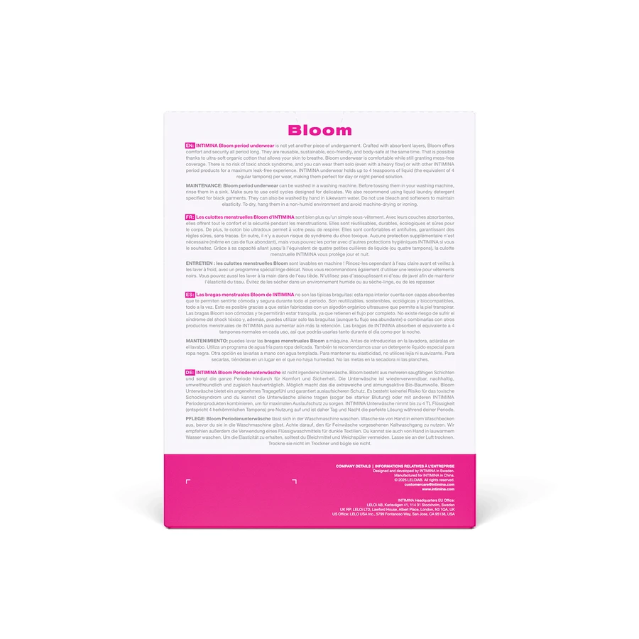 Intimina Bloom set, menstruatie ondergoed, maat S, 3 stuks