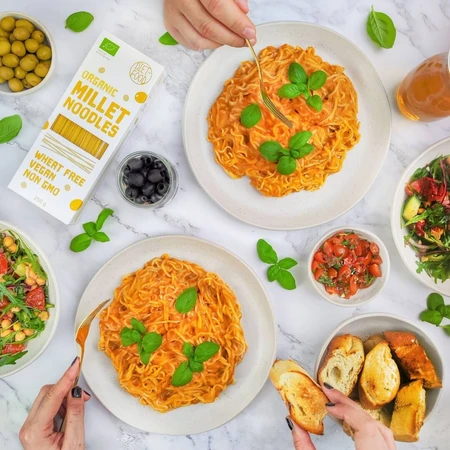Diet-Food Fideos de mijo bio, fideos de mijo sin gluten, Bio, 250 g