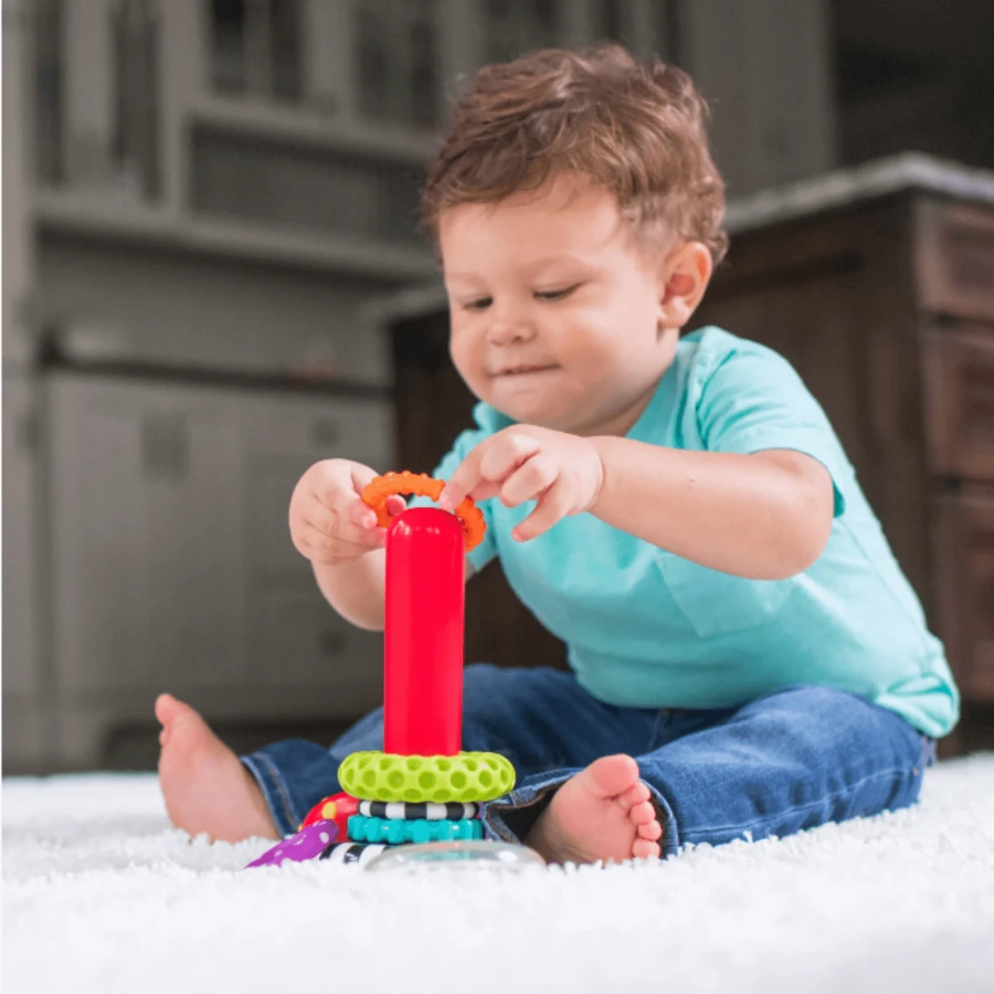 Sassy, juguete educativo, torre de discos STEM, a partir de 6 meses, 1 pieza