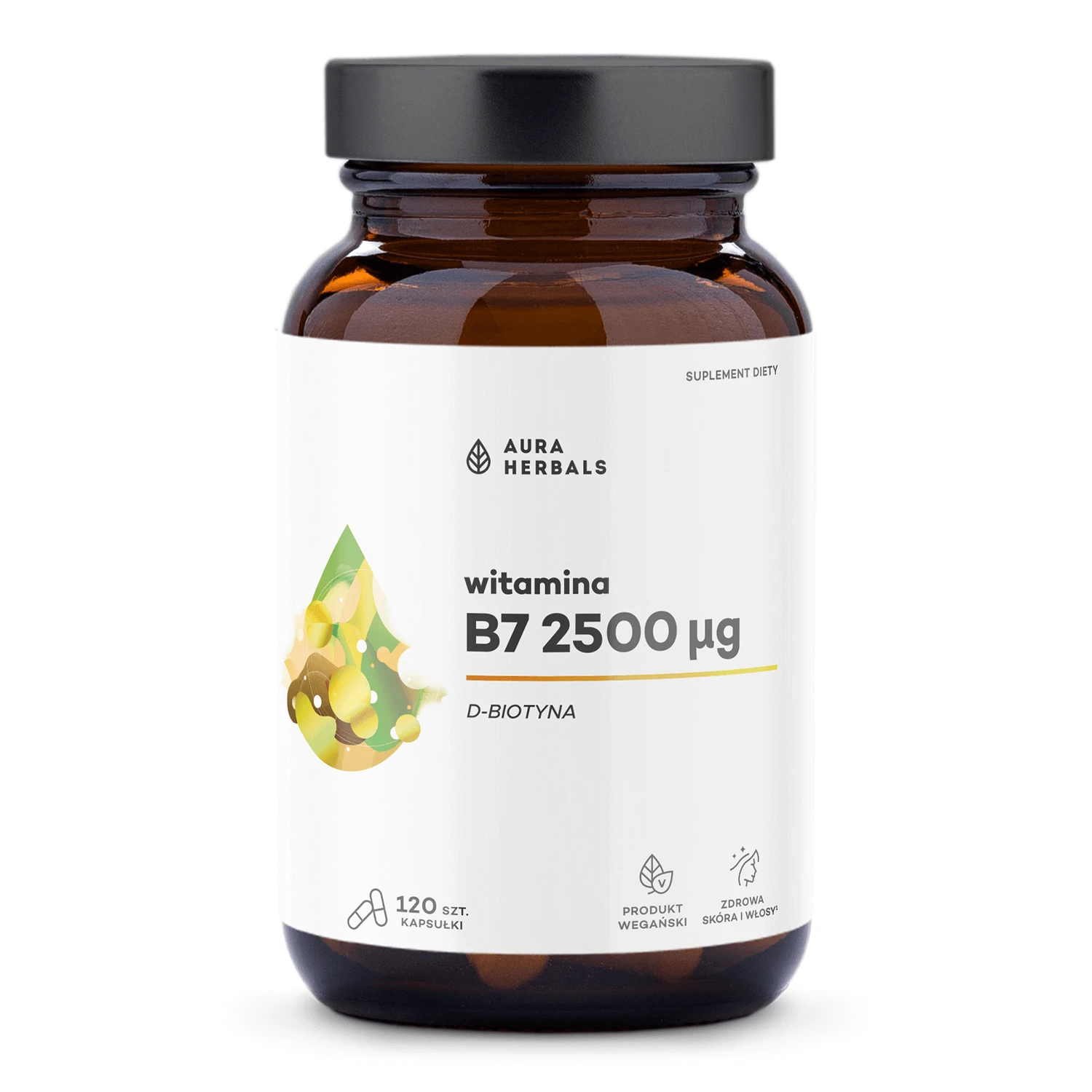 Aura Herbals Vitamine B7 2500 µg, biotine, 120 capsules