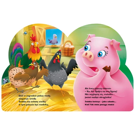 Die-cut Fashionable Pig, children's booklet
