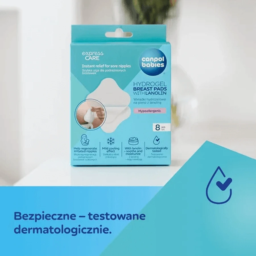 Canpol Babies, beruhigende Hydrogel-Stilleinlagen mit Lanolin, 8 Stück