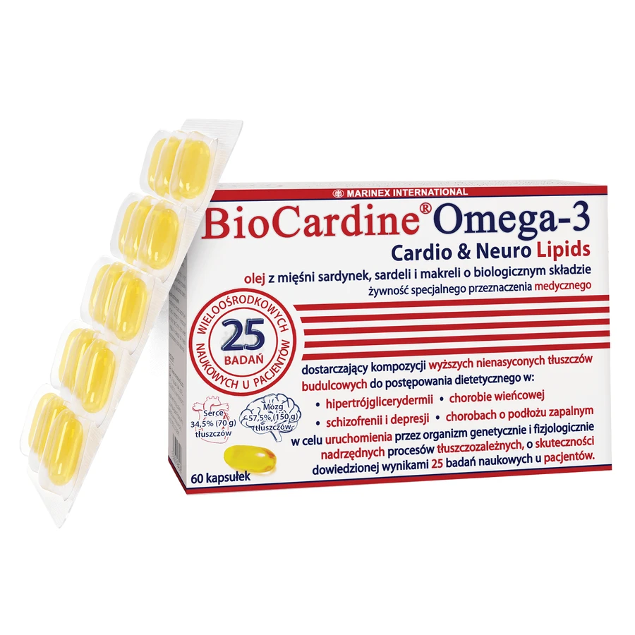 BioCardine Omega-3 Cardio&Neuro Lipidi, 60 capsule