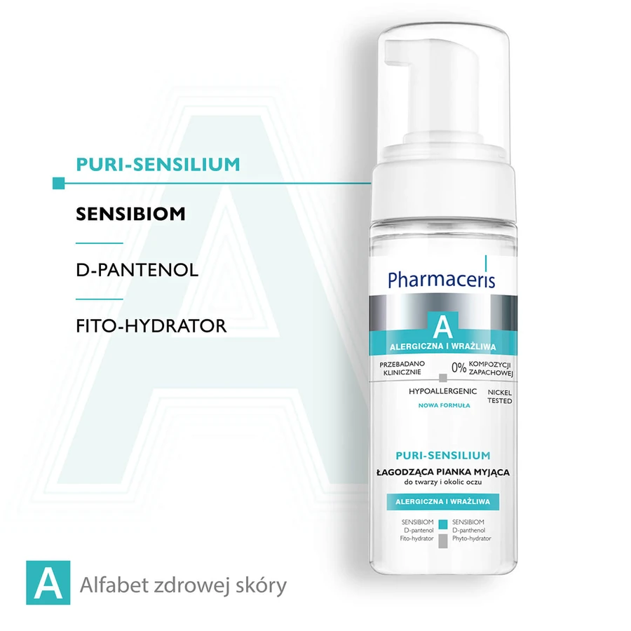 Pharmaceris A Puri-Sensilium Kalmerende reinigingsschuim voor gezicht & ogen, 150 ml