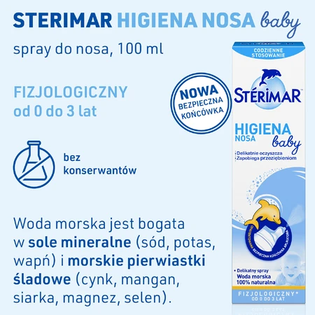 Sterimar Baby-Nasenhygiene, physiologisches Nasenspray von 0 bis 3 Jahren, 100 ml