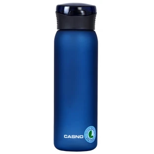 Casno, Colorado tritan bottle with straw, blue, 600 ml