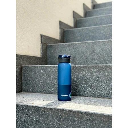 Casno, Colorado tritan bottle with straw, blue, 600 ml
