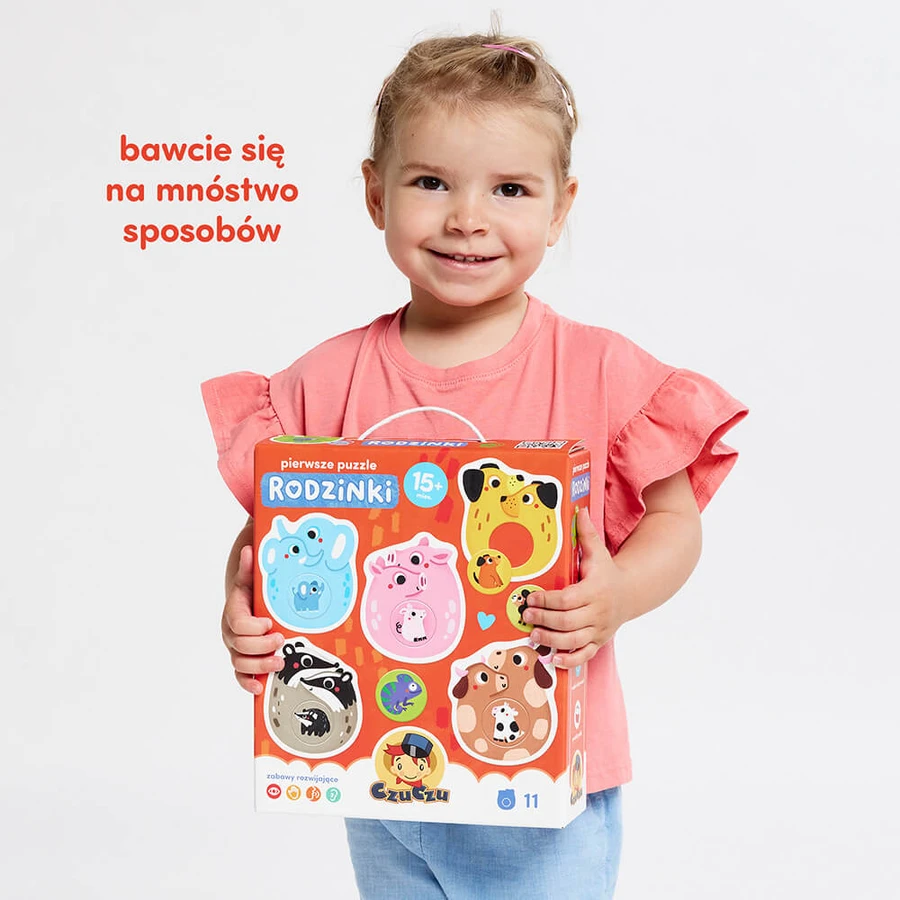 CzuCzu First Puzzle Families, puzzles pour enfants, à partir de 15 mois, 22 éléments