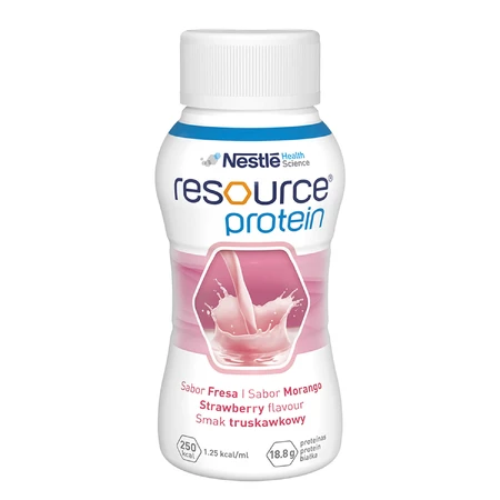 Kit Resource Proteína, preparado nutricional, sabor frutas del bosque, 8 x 200 ml + sabor fresa, 200 ml de regalo