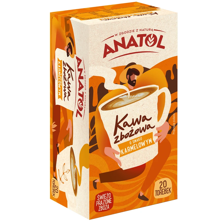 Anatol Cereal Coffee, express, caramel, 4.2 g x 20 sachets