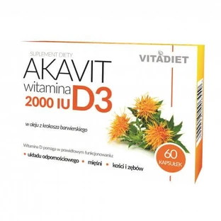 VITADIET Akavit Vitamine D3 2000 IE, 60 capsules (blister)