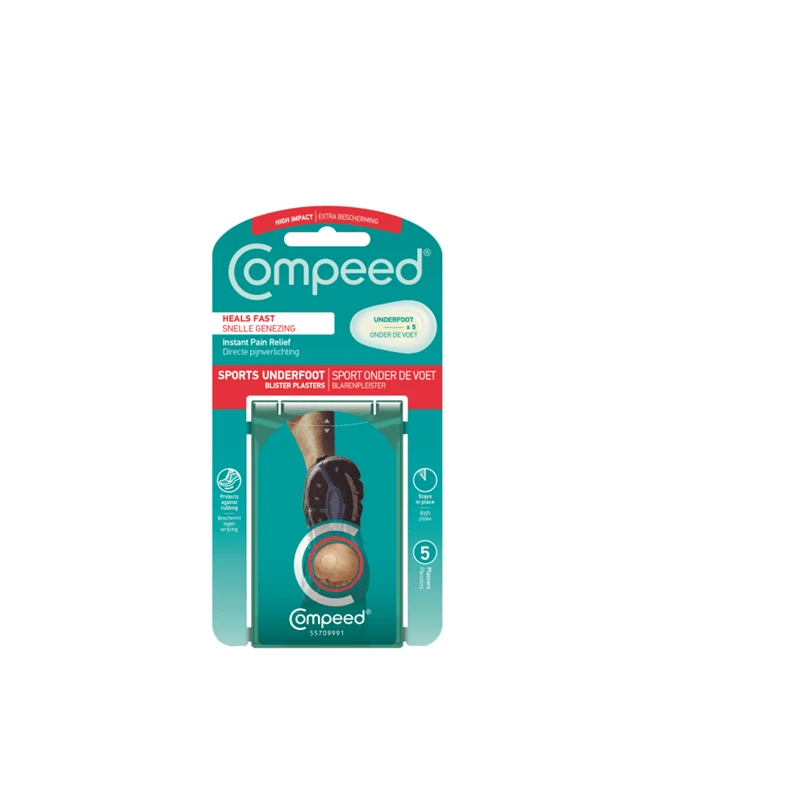 Sportpleisters voor basiszolen, 5 stuks, Compeed