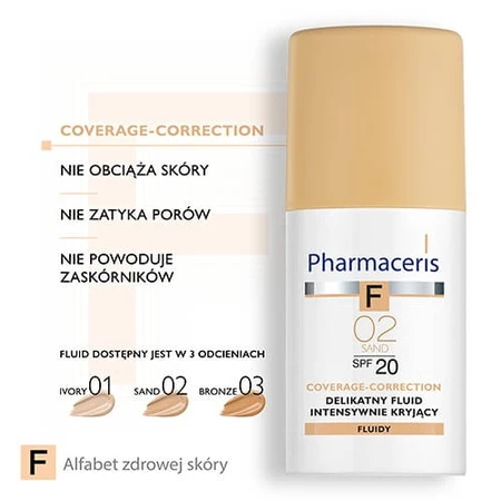 PHARMACERIS F Intensive Covering Fluid "02" with SPF20 - 30 ml.