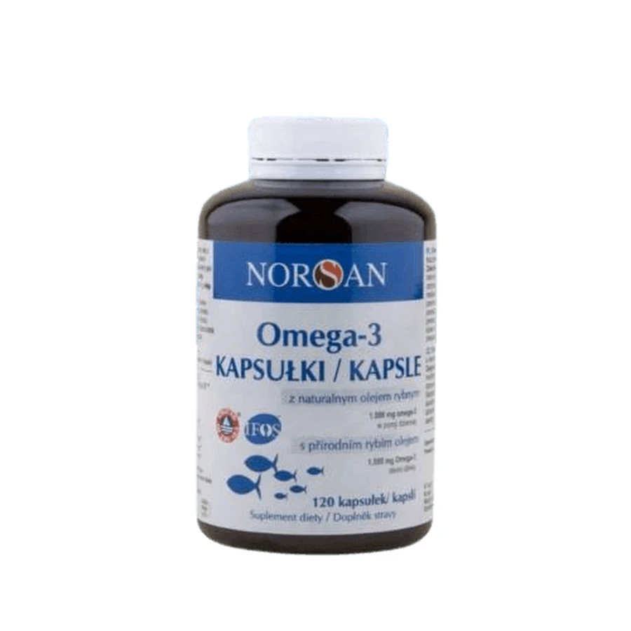 Norsan Omega-3 con aceite de pescado natural (1500 mg), 120 cápsulas