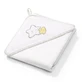 BABYONO badstof badlaken met kap 85 x 85cm wit 144/07, 1pc