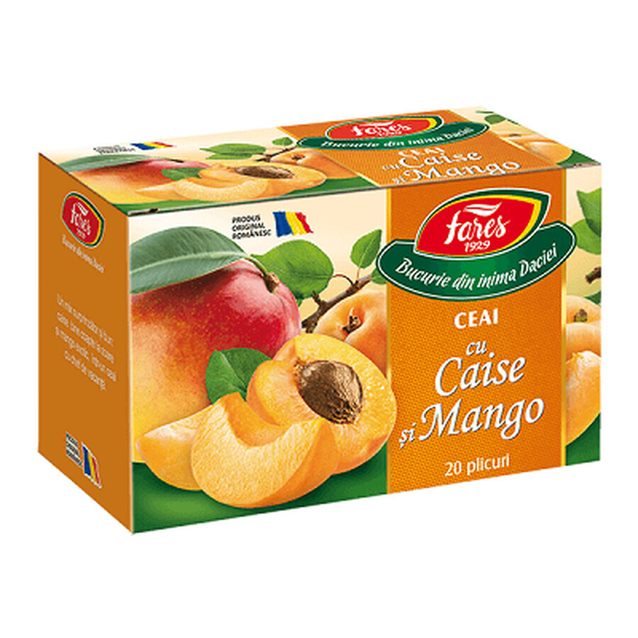 Apricot and mango tea, 20 sachets, Fares