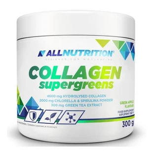 Allnutrition Collageen Supergreens smaak groene appel, 300 g