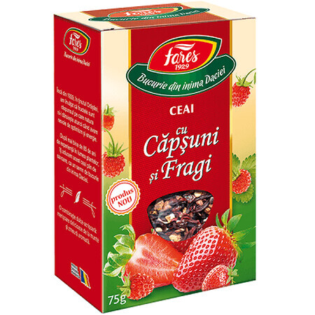 Tè con fragole e fragole, 75 g, Fares