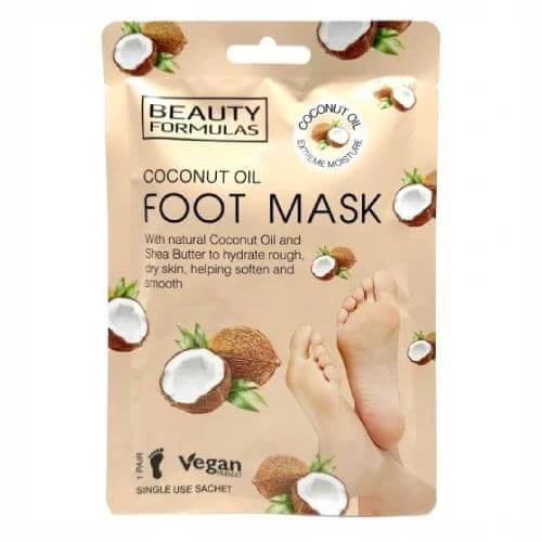 BEAUTY FORMULAS Voetmasker met kokosolie, 1 paar