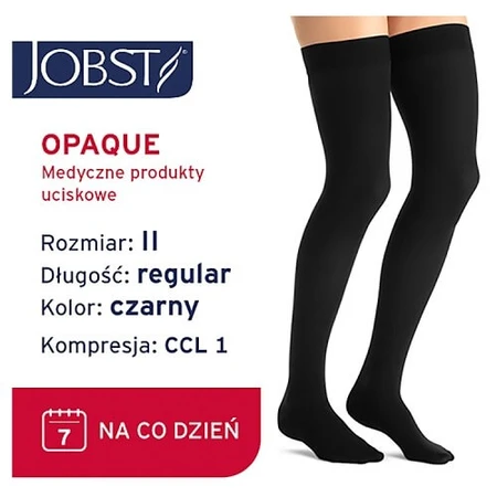 JOBST OPAQUE lange compressiekousen CCL1 zwart, maat 2 ZP