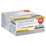 PIC Insulin Syringes Disposable insulin syringe 0.5 ml G29 0.33 mm x 12.7 mm, 100 pcs.