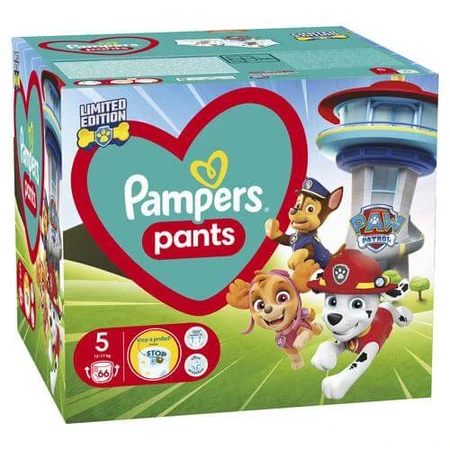 Pañales Pampers Baby Dry Pants talla 5 Psi Patrol, 66pcs