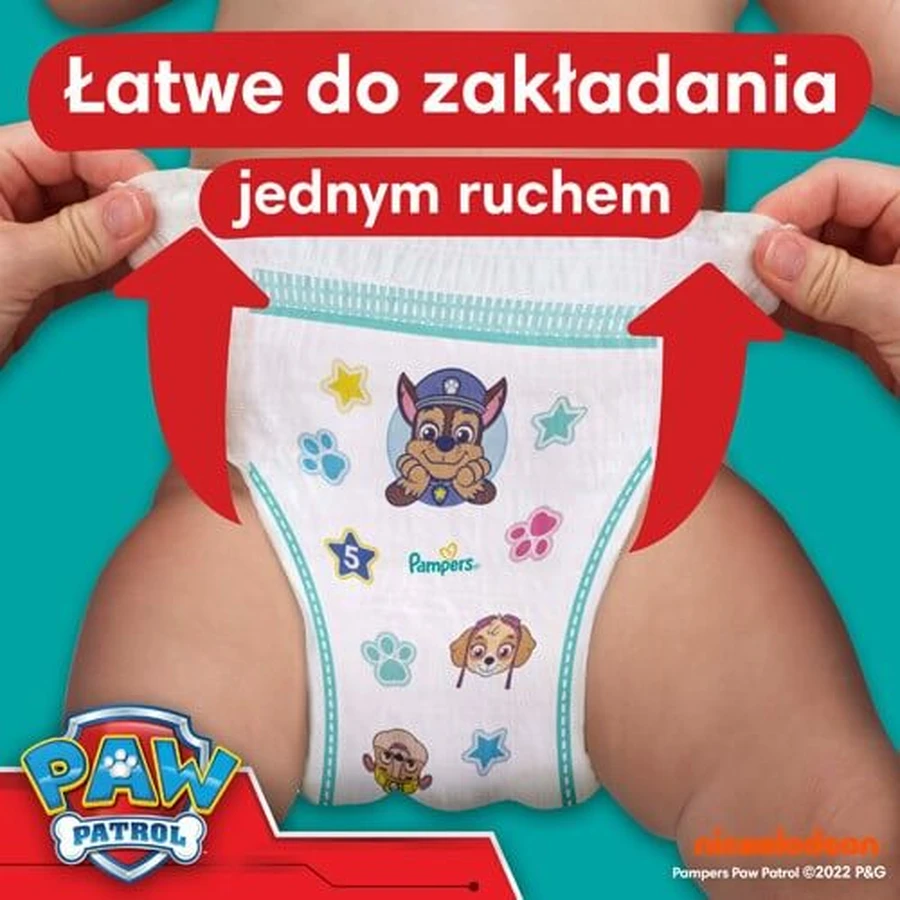 Pañales Pampers Baby Dry Pants talla 5 Psi Patrol, 66pcs