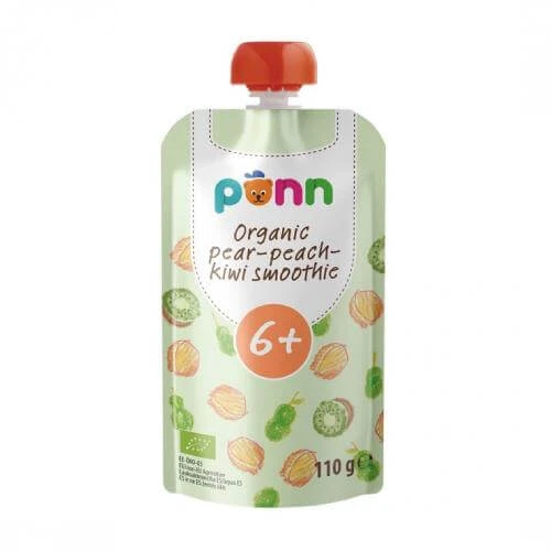 SALVEST PÕNN BIO Perzik met kiwi, 110 g