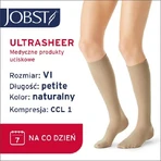 JOBST ULTRASHEER Podkolanówki uciskowe krótkie CCL1 naturalny, rozmiar 6 ZP: ceny i cechy