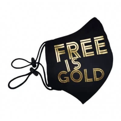 Olmed Freedom is Gold katoenen masker +1 filter maat S/M